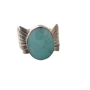 Running Bear Navajo Native 925 Sterling Silver Ring Size 9.5